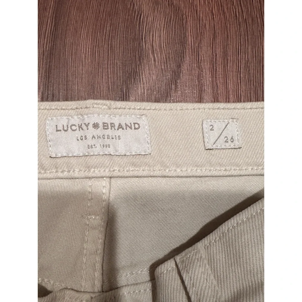 Lucky Brand Pants Women's Size 2/26 Relaxed Taper 4 Way Stretch NWT White‎ R9
